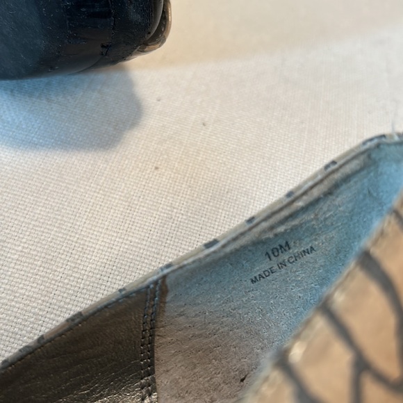 Moda Spana Tan/Grey Black Snake Print Peep Toe High Heel Platform Pumps. Size 10 - Picture 10 of 11